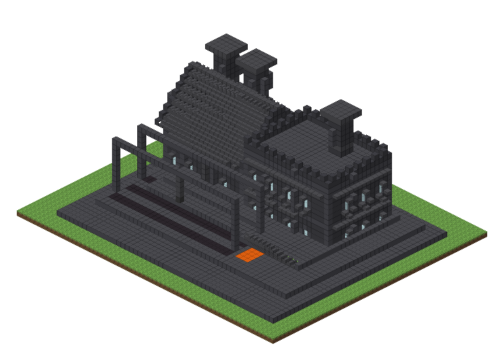 Cliffside Foundry rendered as a model