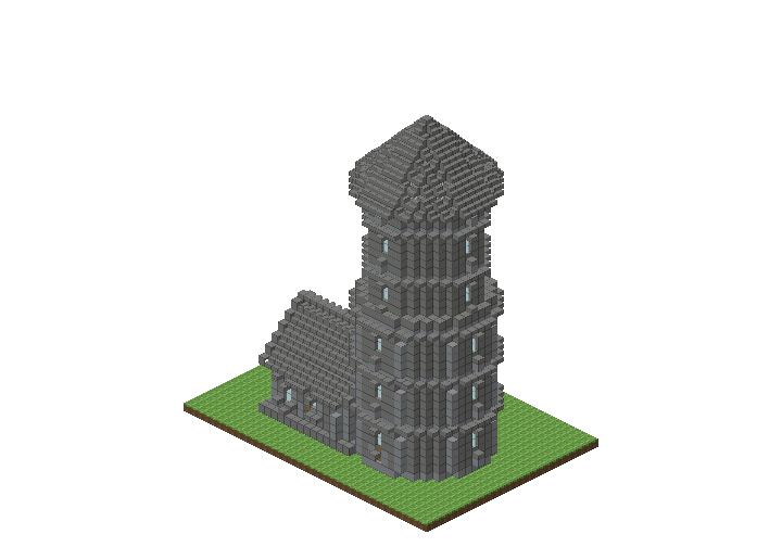 Corner Watchtower rendered as a model