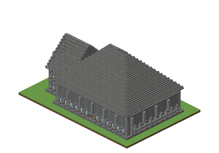 Great Storage Hall rendered as a model