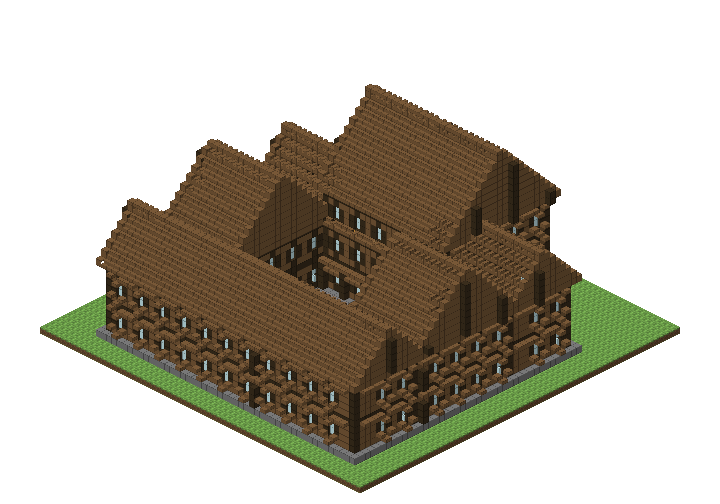 Mountain Monastery rendered as a model