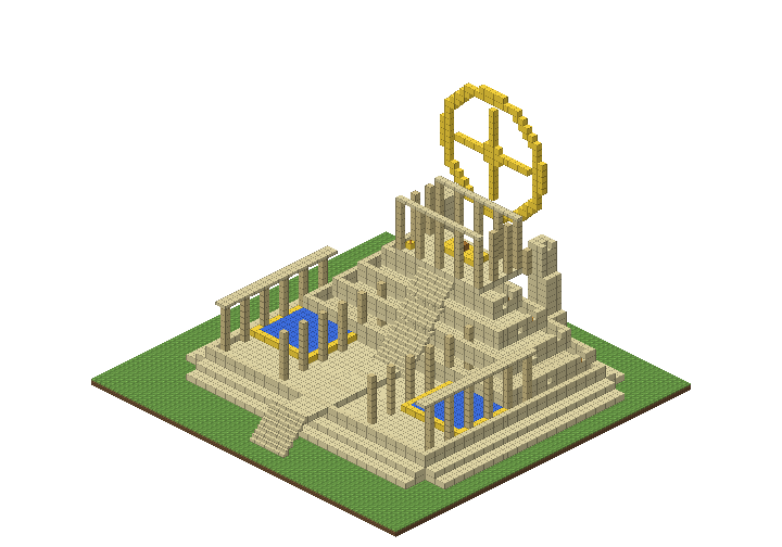 Sun Temple rendered as a model